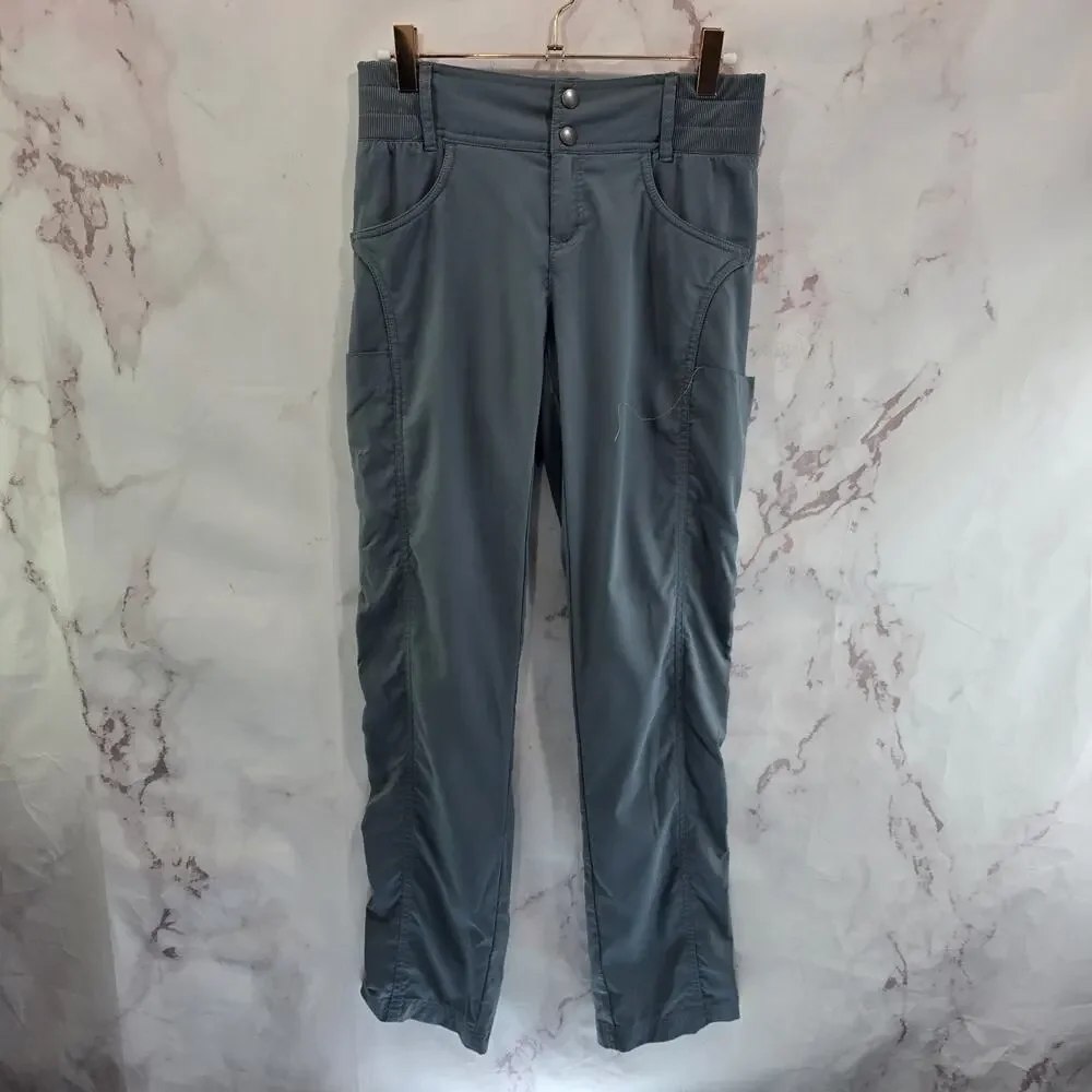 Title Nine Pants Womens 2 Light Blue Straight High Rise Ripstop Clamber Recycled - Picture 5 of 13